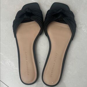 Veronica Beard Black and Tan Women's Sandals